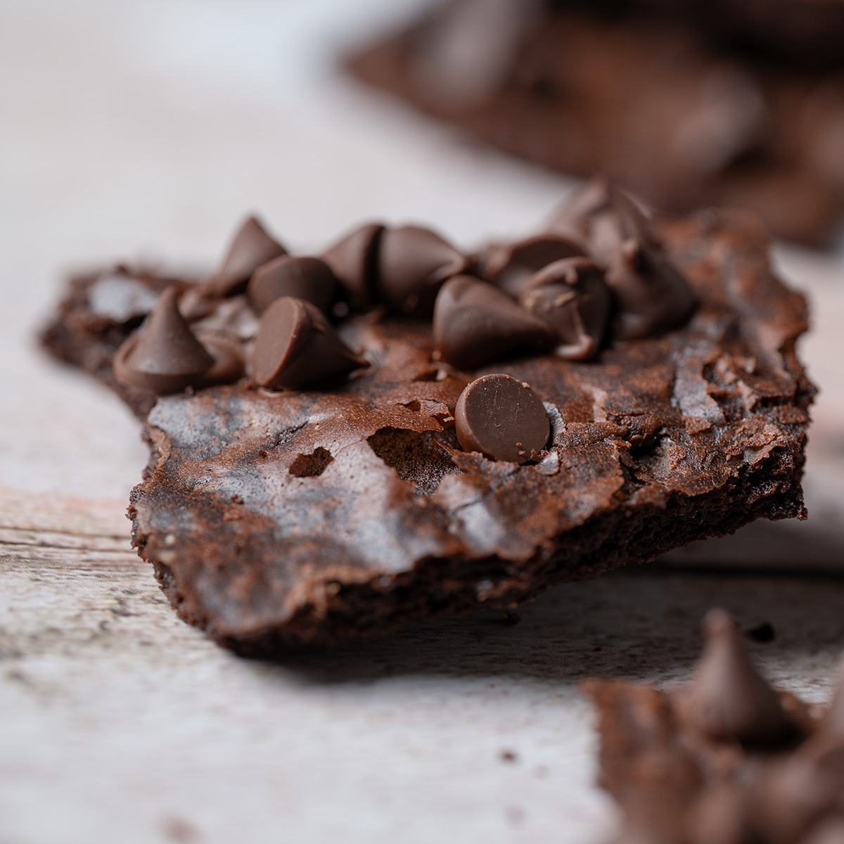 Flaky triple chocolate brownie brittle.