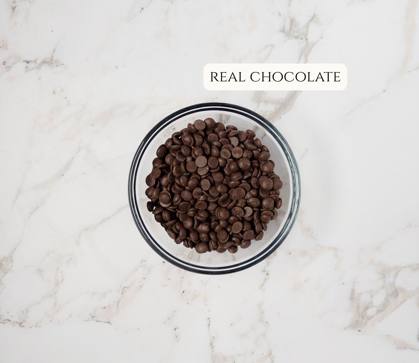 Ingredients needed to temper chocolate.