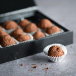 Classic dark chocolate truffles.